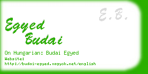 egyed budai business card